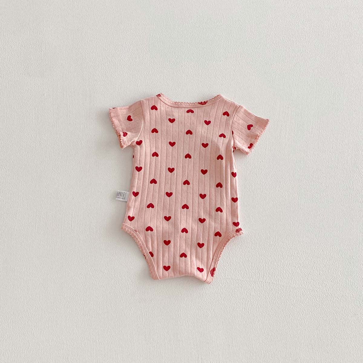 Mother’s Day Sale Micha Pointelle Wrap Onesie Pink Hearts