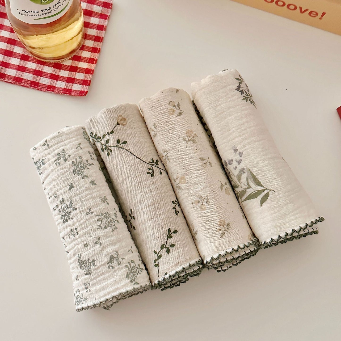 NURSERY Joyful Blooms Chiffon 4 Piece Towel (5)