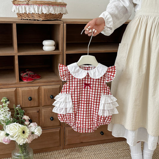 Preorder Infant Girls Lila Checkered Romper