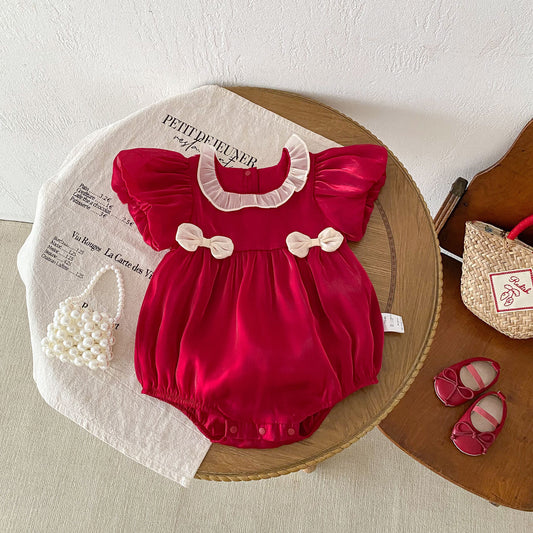 CHRISTMAS OOTD FOR PREORDER Wallis Puffy Romper