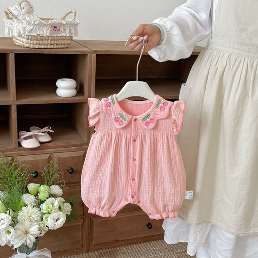 Preorder Infant Girls Cherry Shortalls