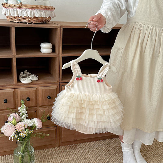 Preorder Infant Girls Crystal Cherry Romper