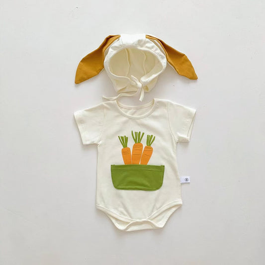 7.7 SALE for July Baby Carrot Romper and Hat
