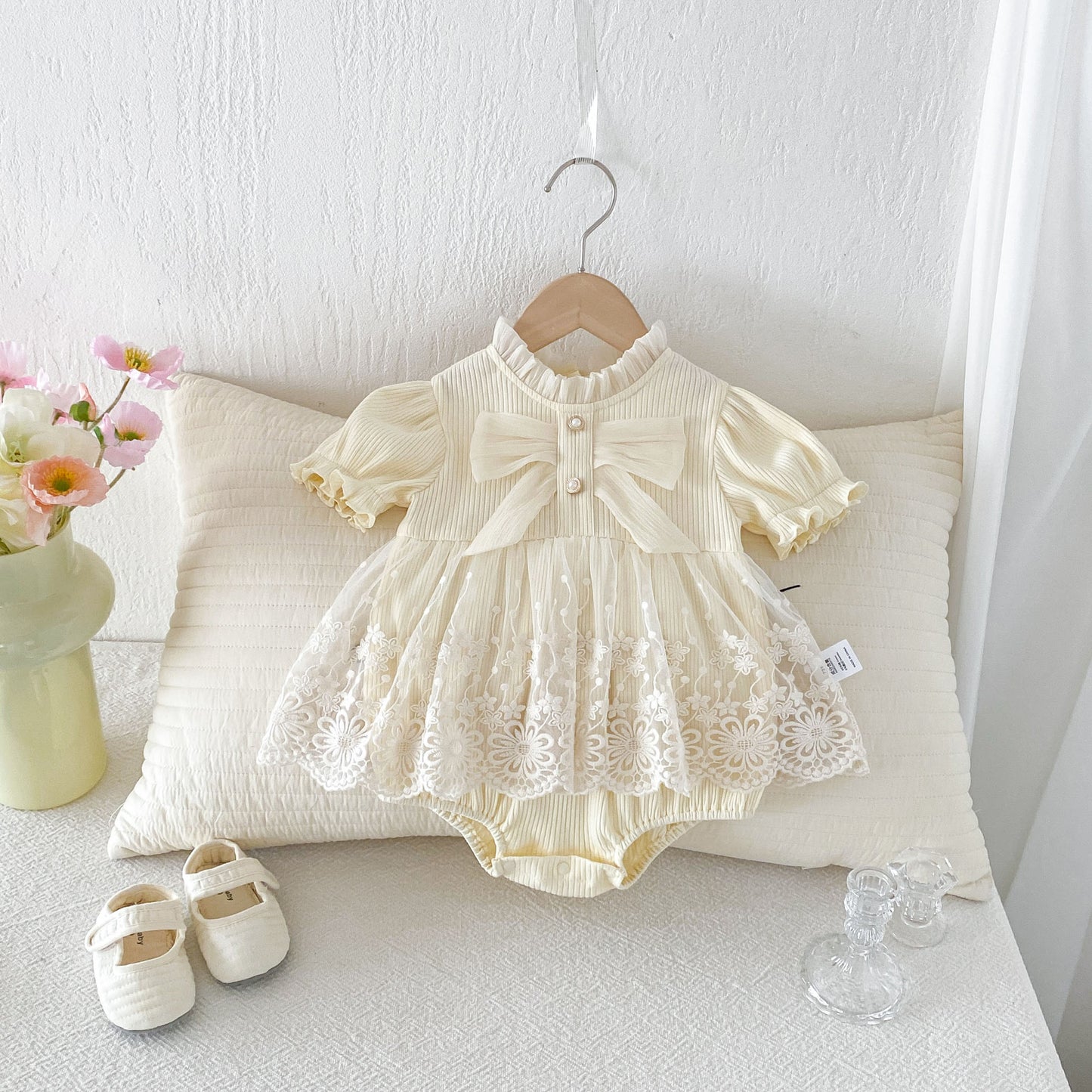 Preorder Infant Girls Mitski Romper in Cream