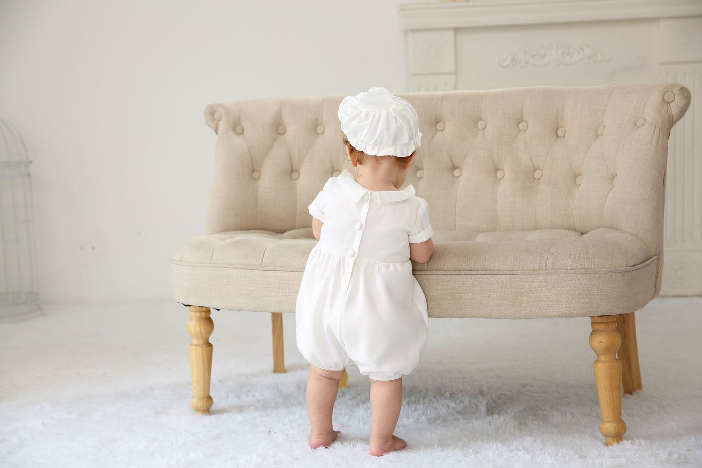Christening for Baby Boy Preorder Damien Hat & Shortalls