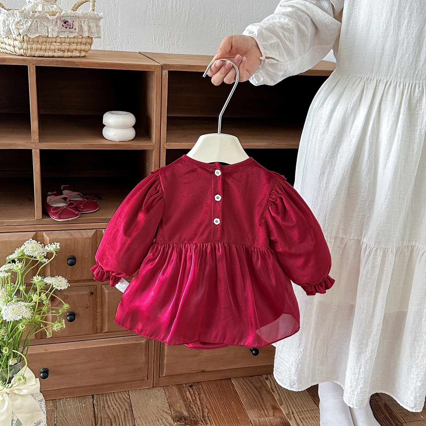 Preorder Infant Girls Clemence Velvet Romper