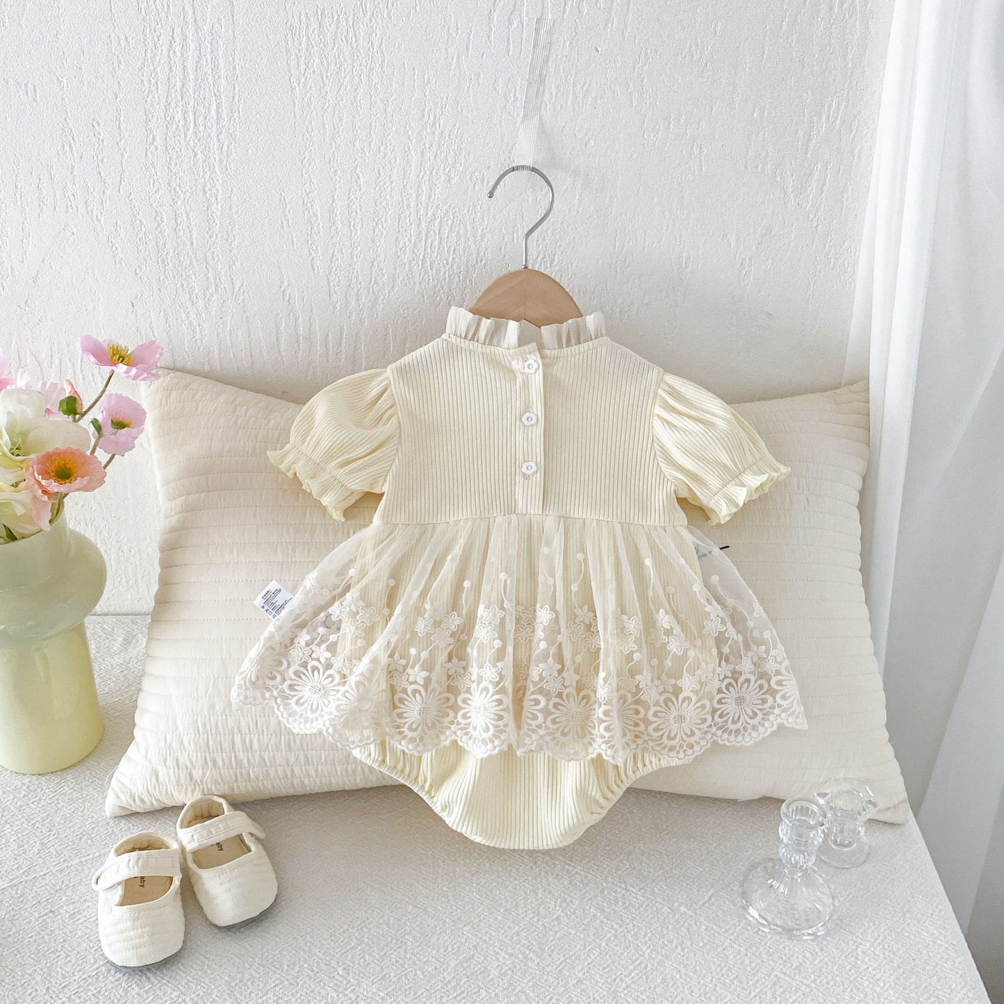 Preorder Infant Girls Mitski Romper in Cream