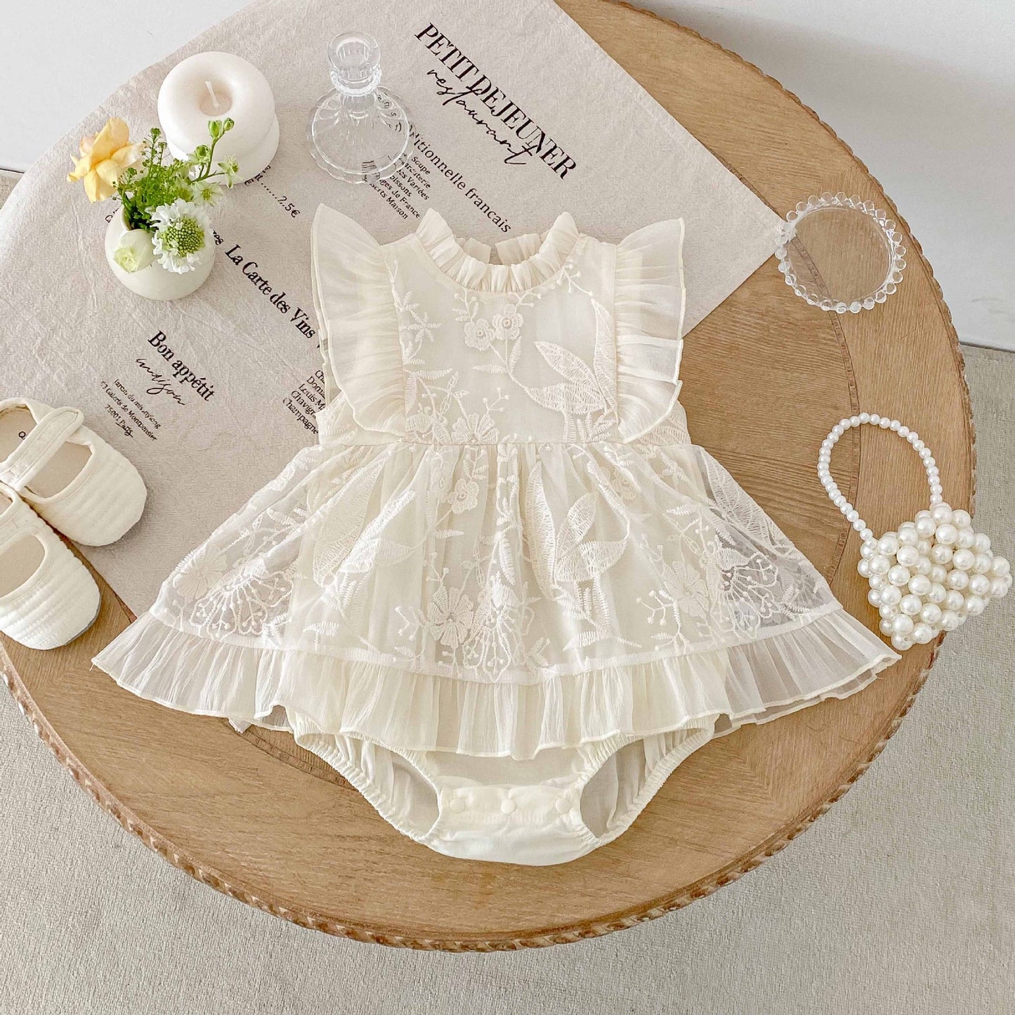 CHRISTENING for PREORDER Shiloh Romper