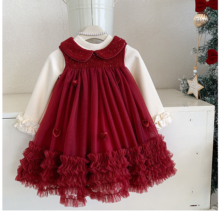 CHRISTMAS OOTD FOR PREORDER Lora Christmas Gown and Inner Long Tee