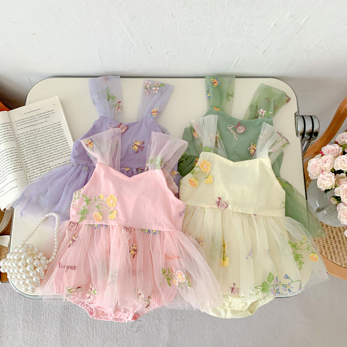 PREORDER Parfait Bowtie Tulle Romper Celebrations