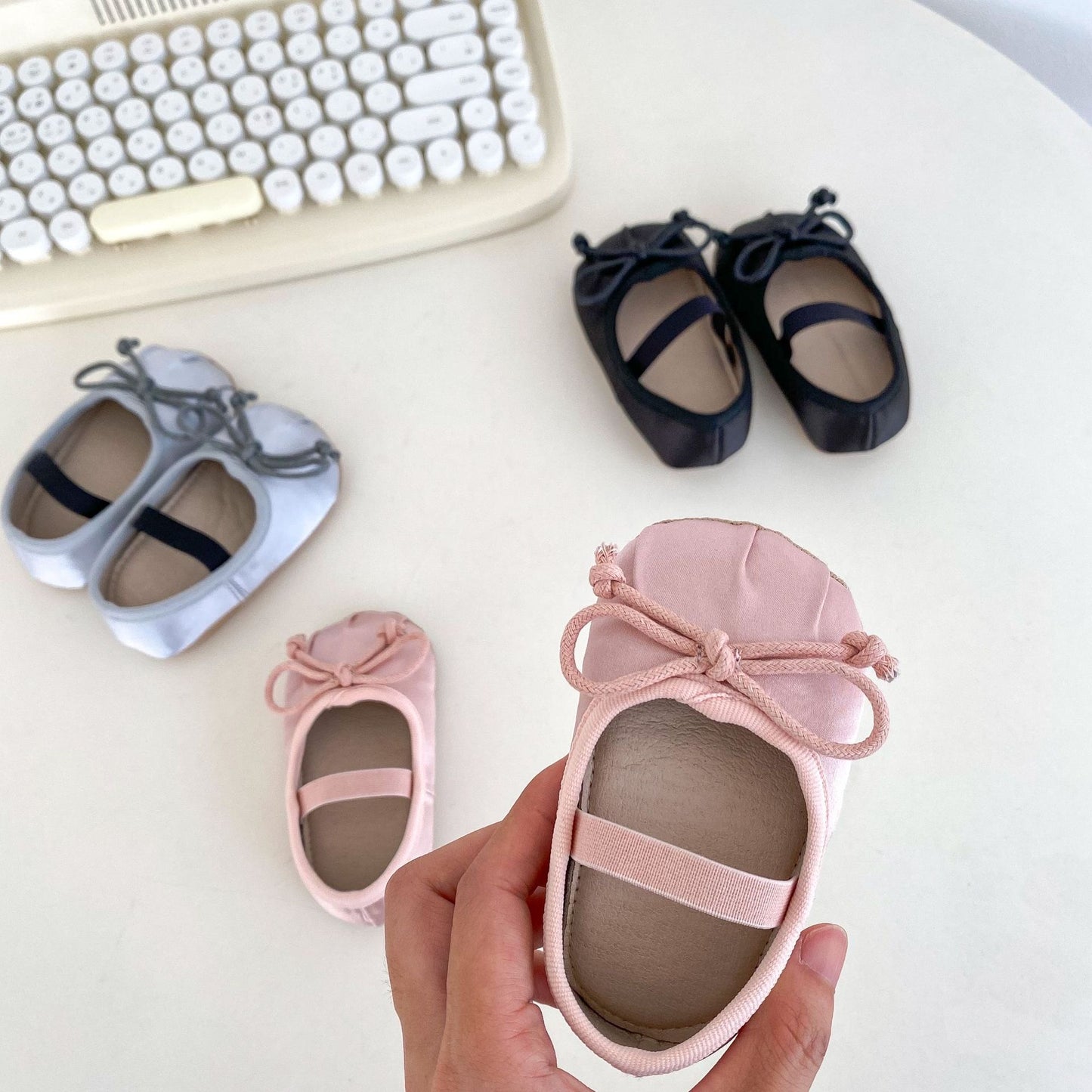 SALE Lizzie Satin Baby Shoes