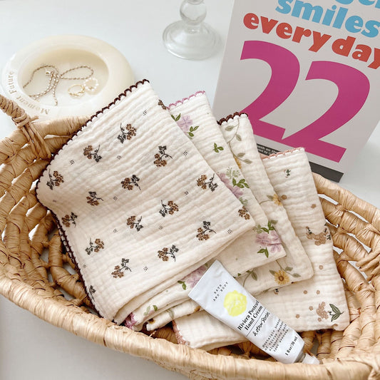 NURSERY Joyful Blooms Chiffon 4 Piece Towel (4)