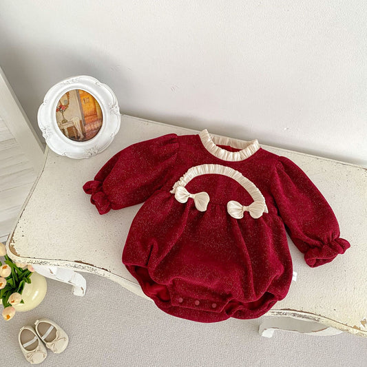 CHRISTMAS OOTD FOR PREORDER Sofie Tweed Romper