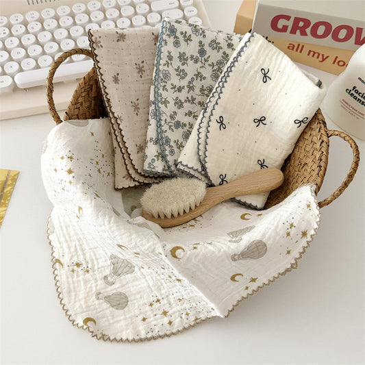 NURSERY Joyful Blooms Chiffon 4 Piece Towel (9)