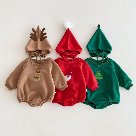 CHRISTMAS OOTD FOR PREORDER Feliz Sweater Romper & Hat