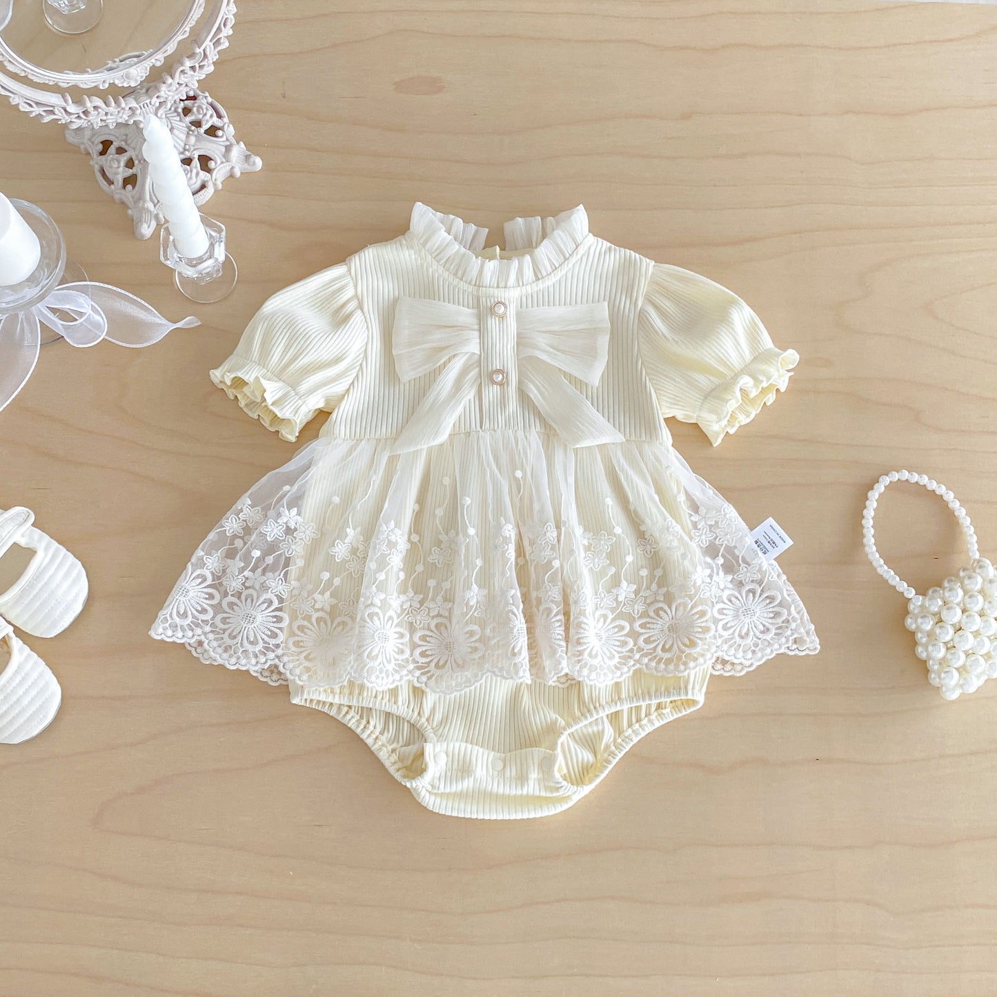 Preorder Infant Girls Mitski Romper in Cream