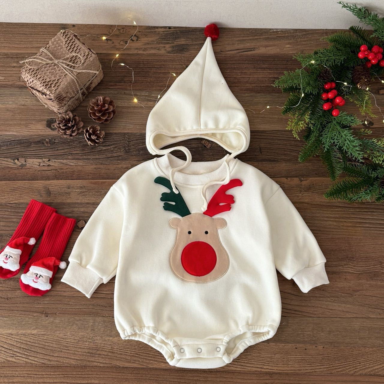 Preorder for Christmas Isaiah Romper & Hat