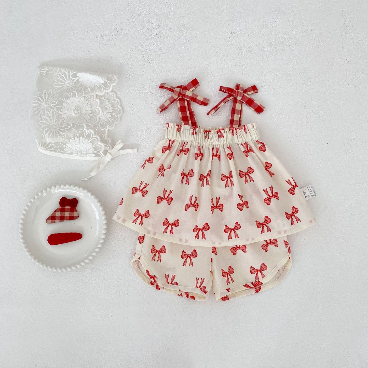 Preorder Infant Girls Ribbonette Blouse and Shorts