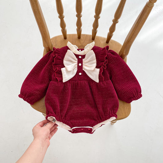 CHRISTMAS OOTD FOR PREORDER Bonne Fleece Romper