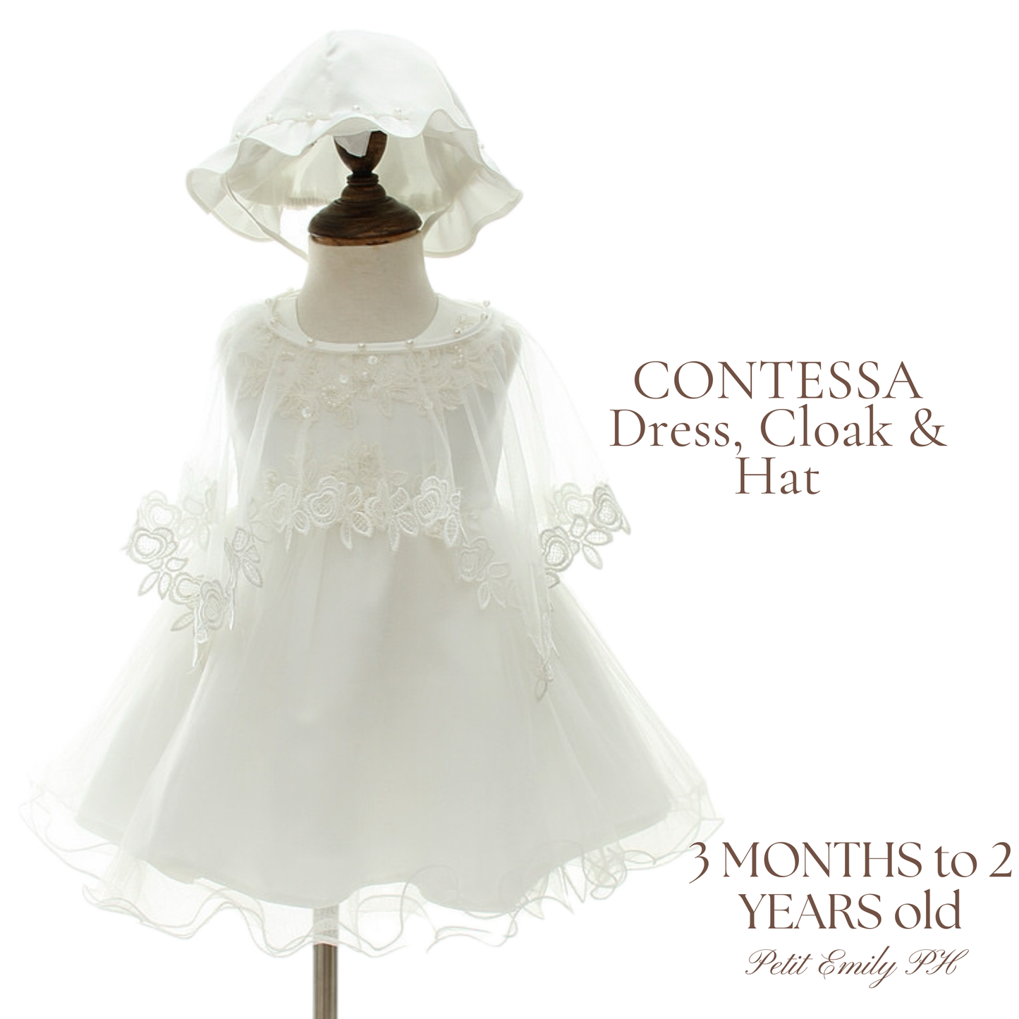 On Hand Contessa Baptismal Set for 0-6 months