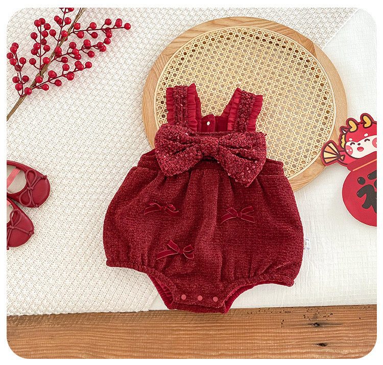 CHRISTMAS OOTD FOR PREORDER Demie Romper & Inner Long Tee