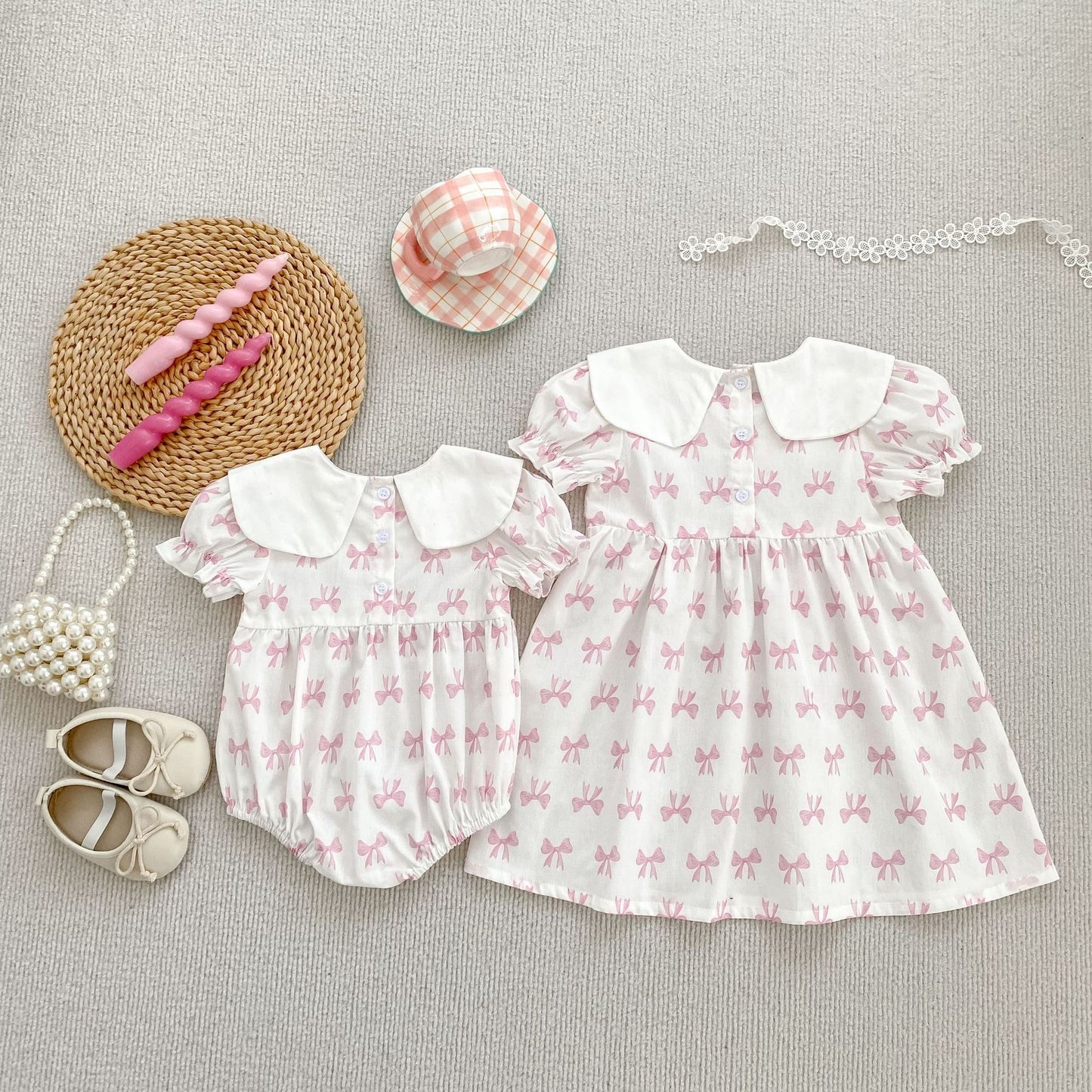 PREORDER TWINNING Carrie Baby Romper or Dress