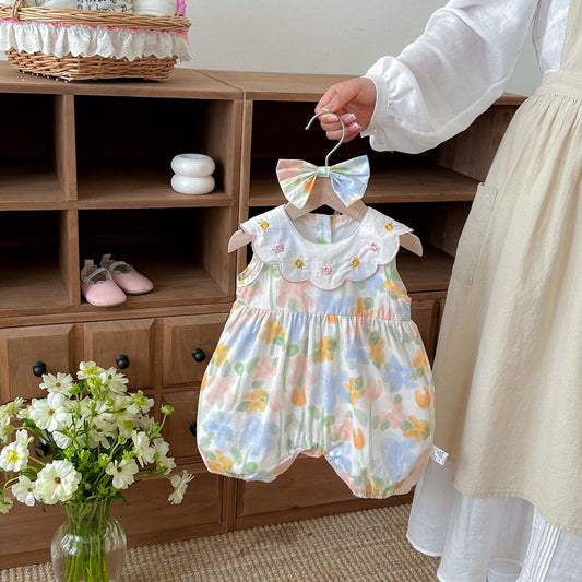 Preorder Infant Girls Suzy Shortalls & Headband