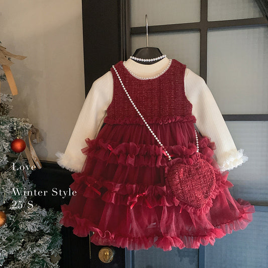 CHRISTMAS OOTD FOR PREORDER Jillian Christmas Gown and Inner Long Tee