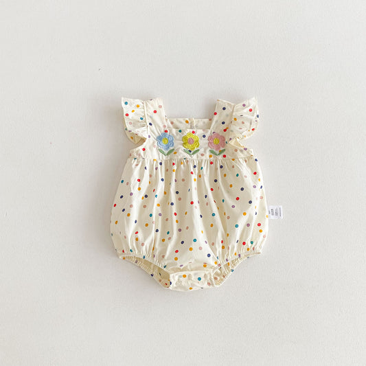 Mother's Day Sale Tabitha Rainbow Polka Romper