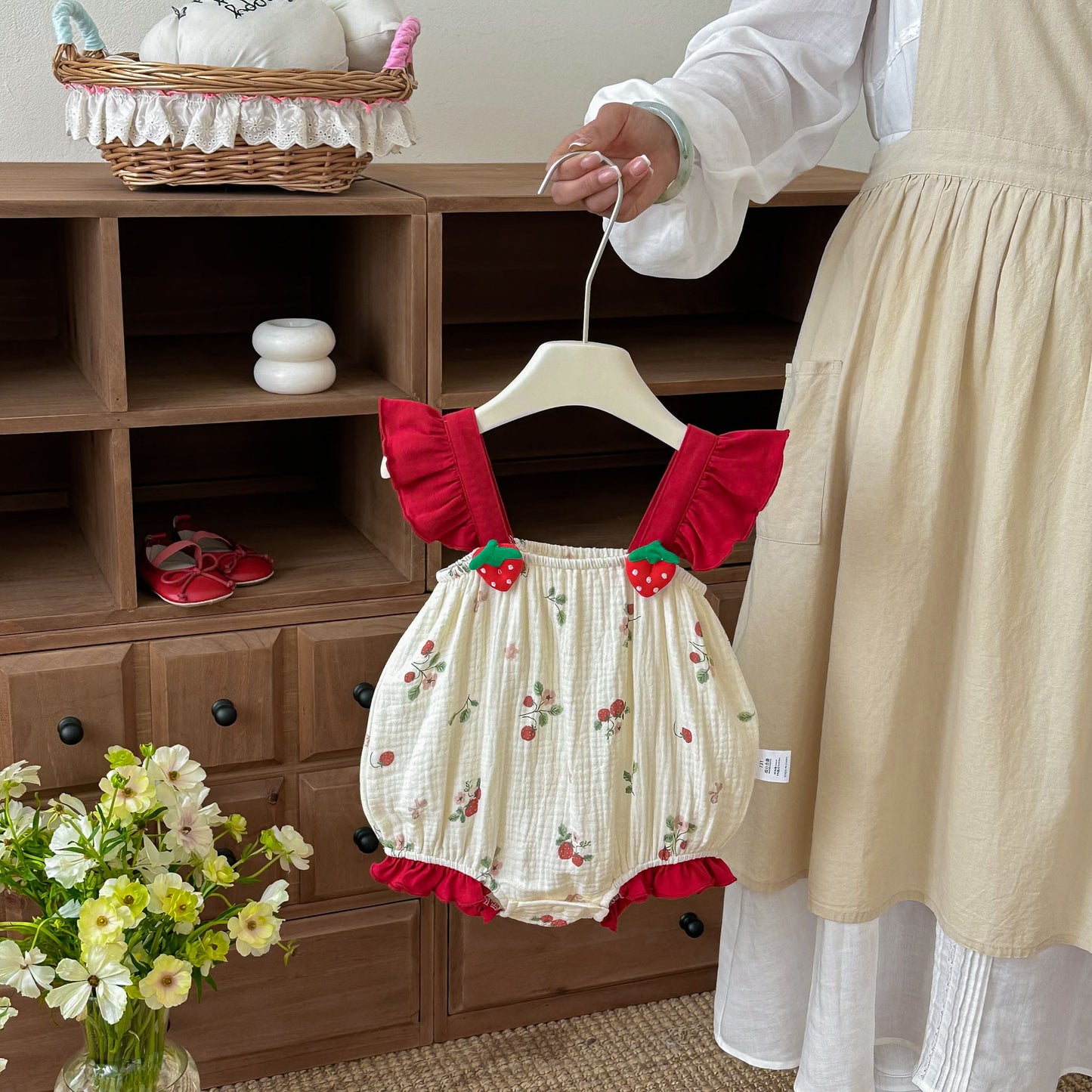 Preorder Infant Girls Averdeen Strawberry Romper