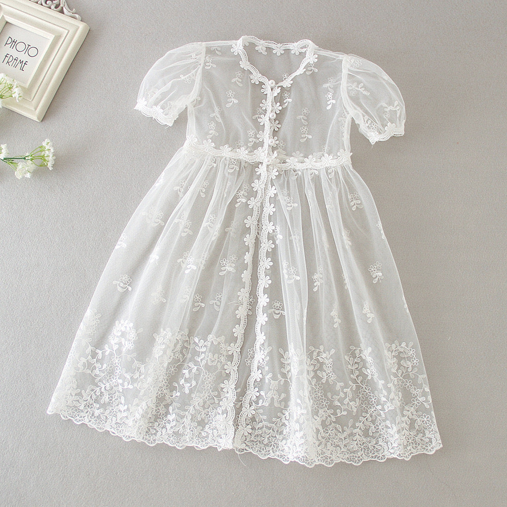Christening for Preorder Deane Dress, Detachable Gown & Hat