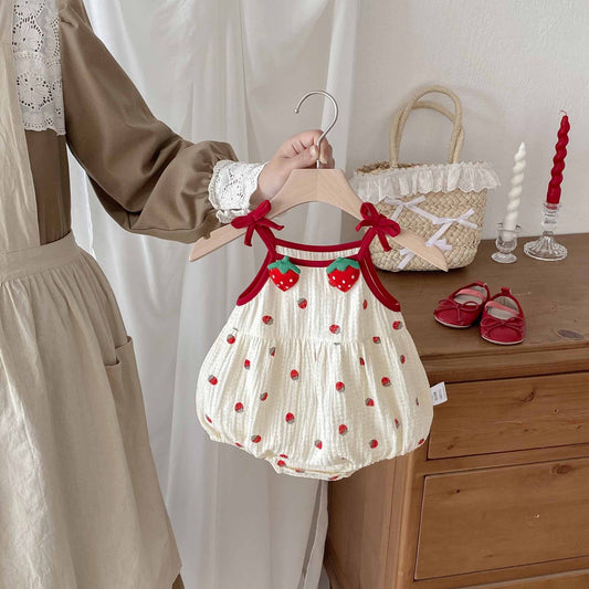 Salma Strawberry Romper