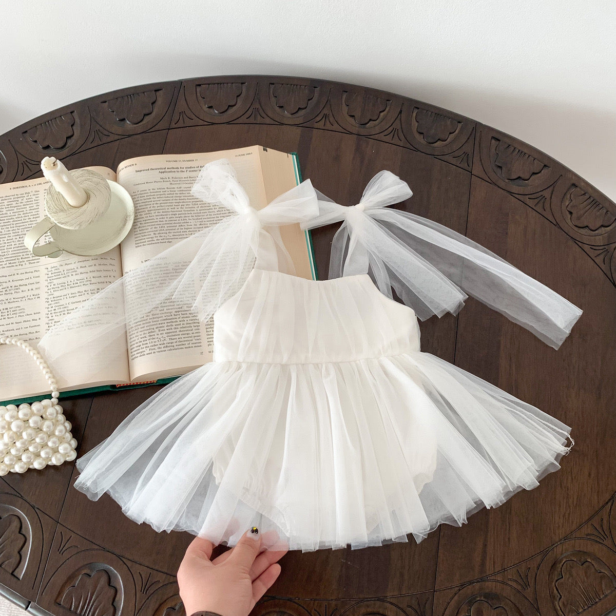 CHRISTENING Bernice Strappy Romper