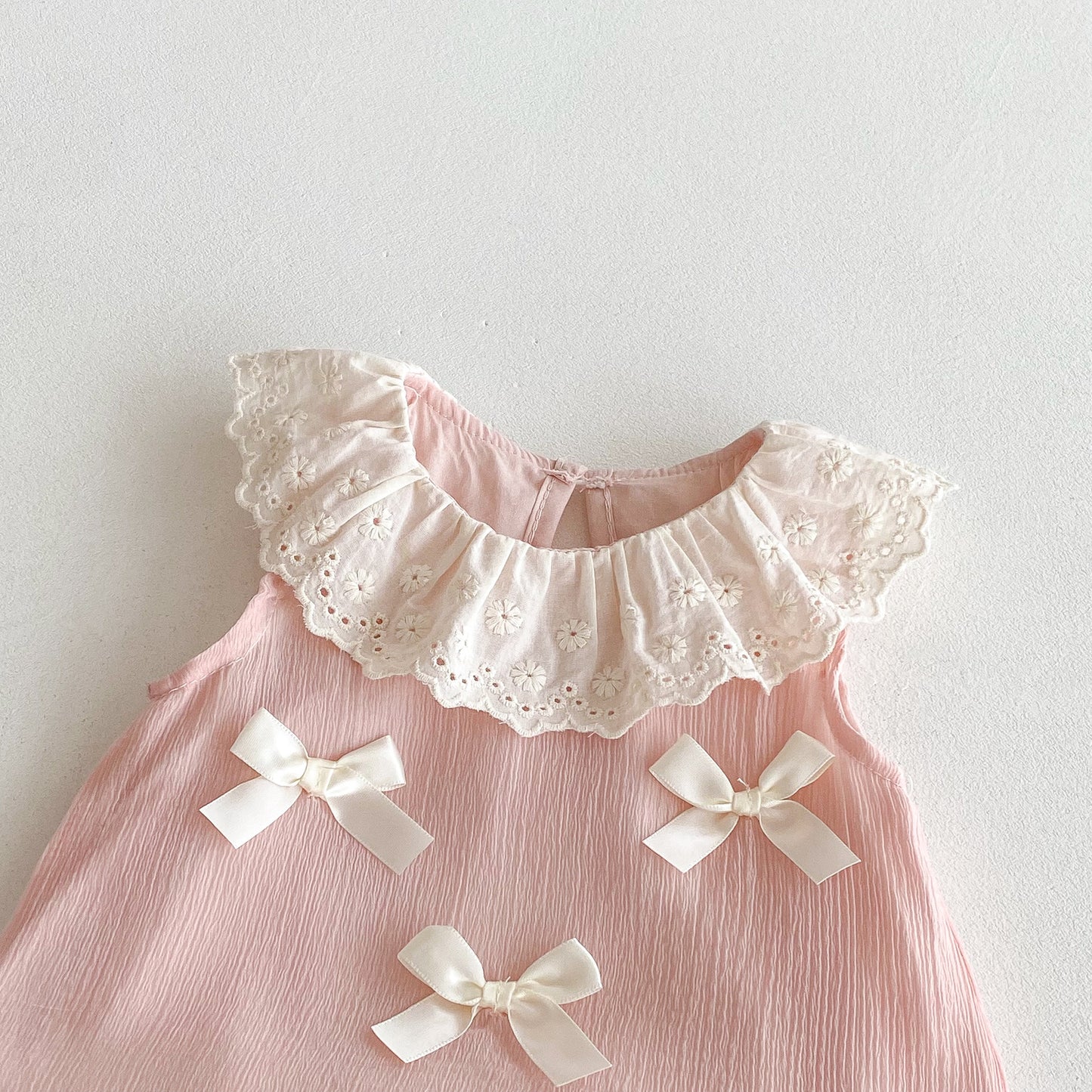 PREORDER Shelly Bow Romper Pink