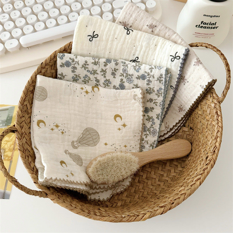 NURSERY Joyful Blooms Chiffon 4 Piece Towel (9)