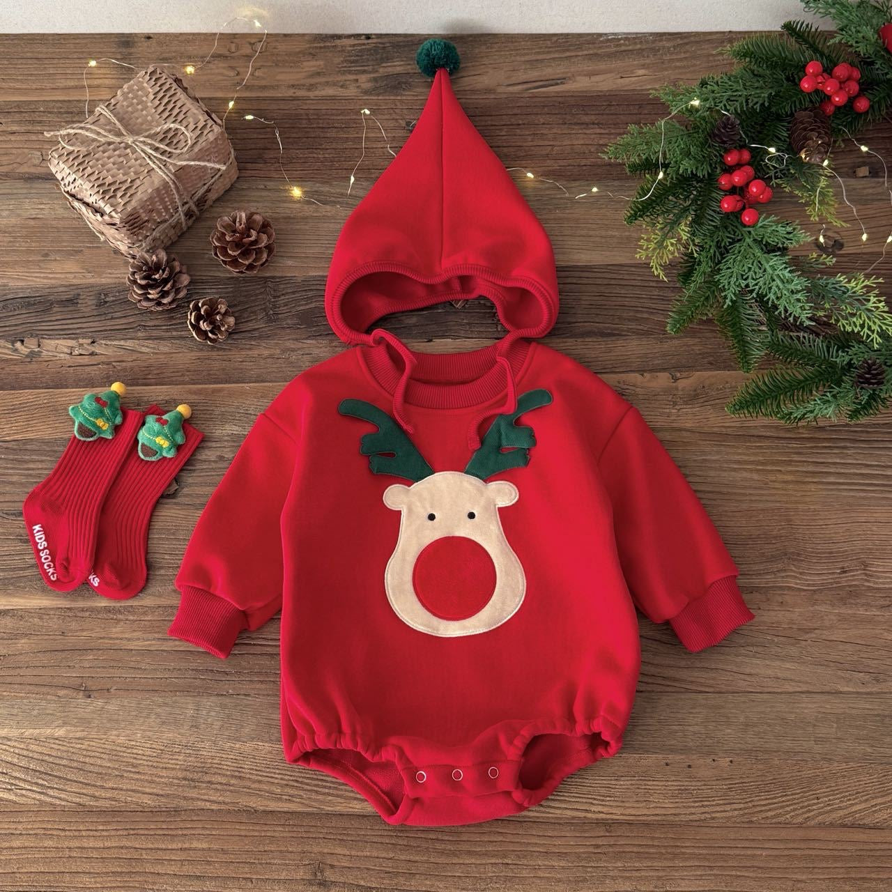 Preorder for Christmas Isaiah Romper & Hat