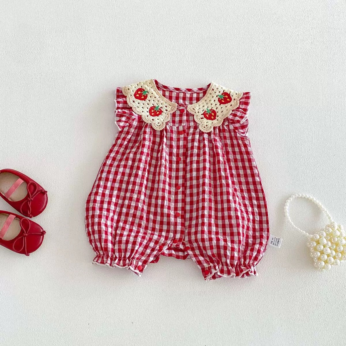 On Hand Shortcake Shortalls in 6-12 months