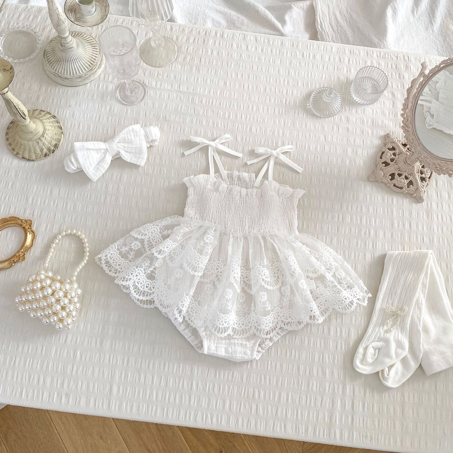 CHRISTENING Alisa Romper & Headband
