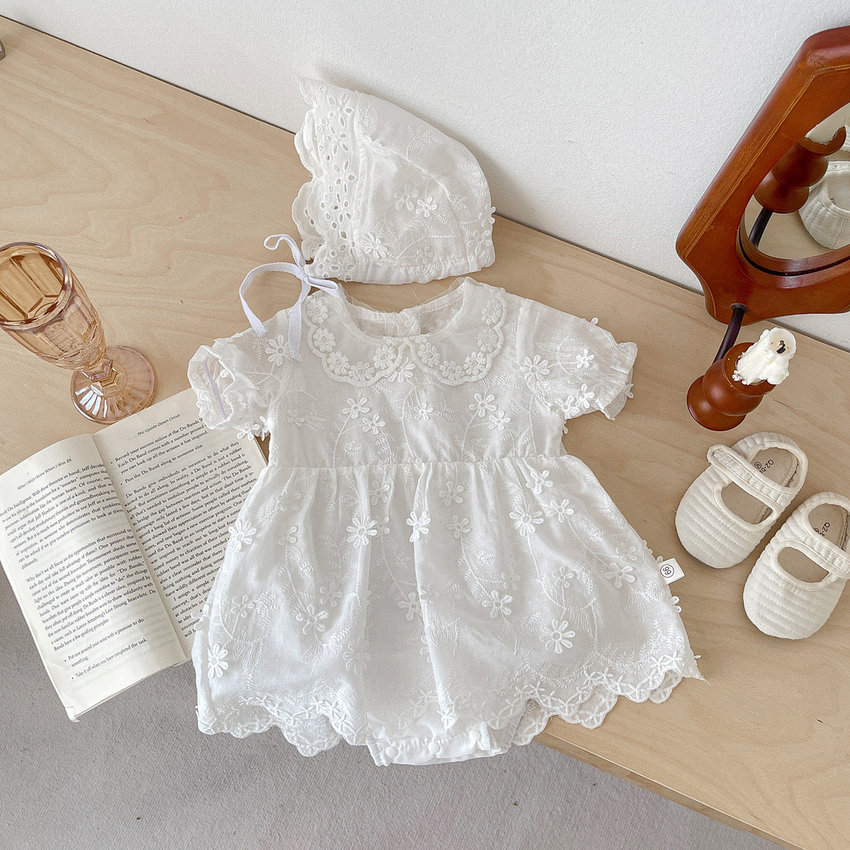 On Hand Victoria Romper & Hat 12-18 months