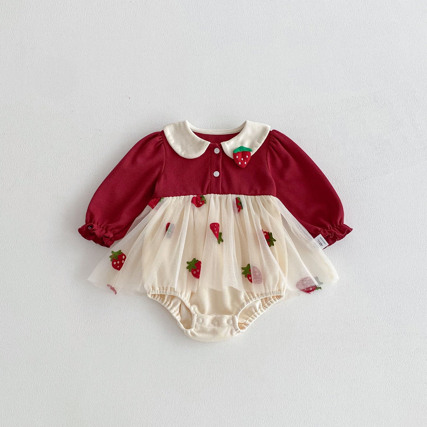 CHRISTMAS OOTD FOR PREORDER Cecilia Strawberry Romper