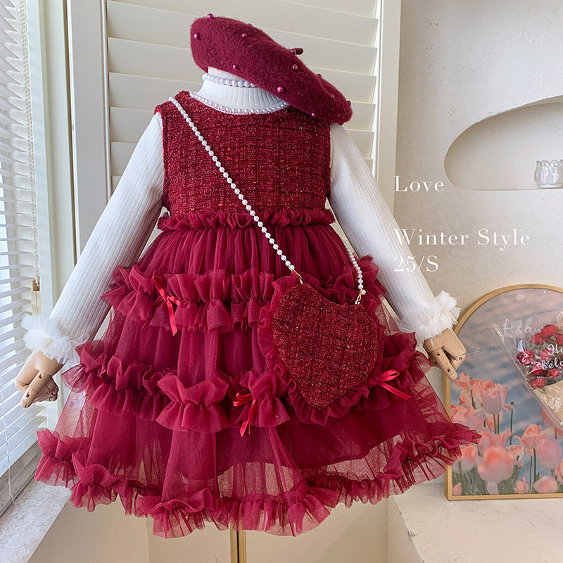 CHRISTMAS OOTD FOR PREORDER Jillian Christmas Gown and Inner Long Tee