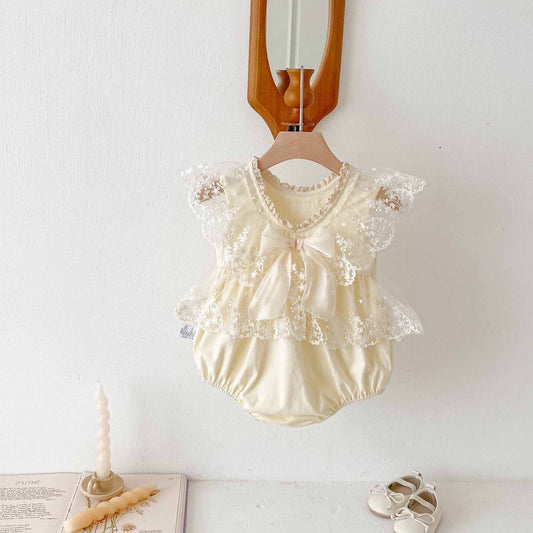 CHRISTENING for PREORDER Davie Romper
