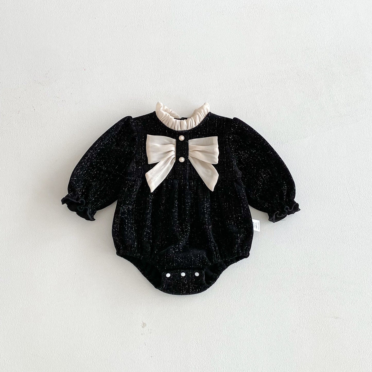 On Hand Bonne Tweed Romper in Black