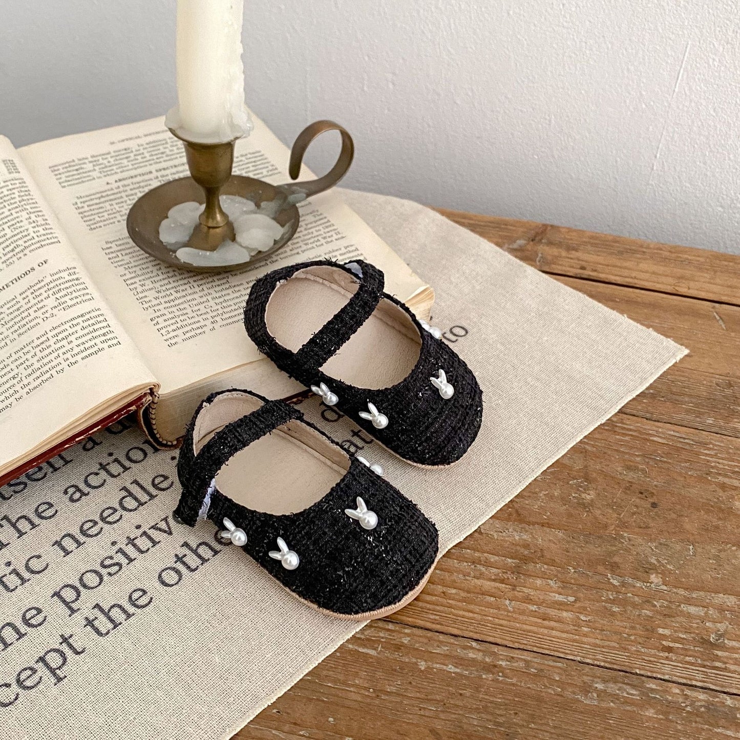 Preorder Bunny Tweed Baby Shoes