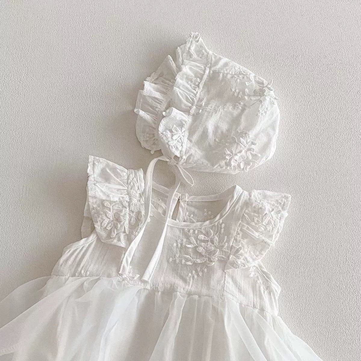 On Hand Dove Romper and Hat