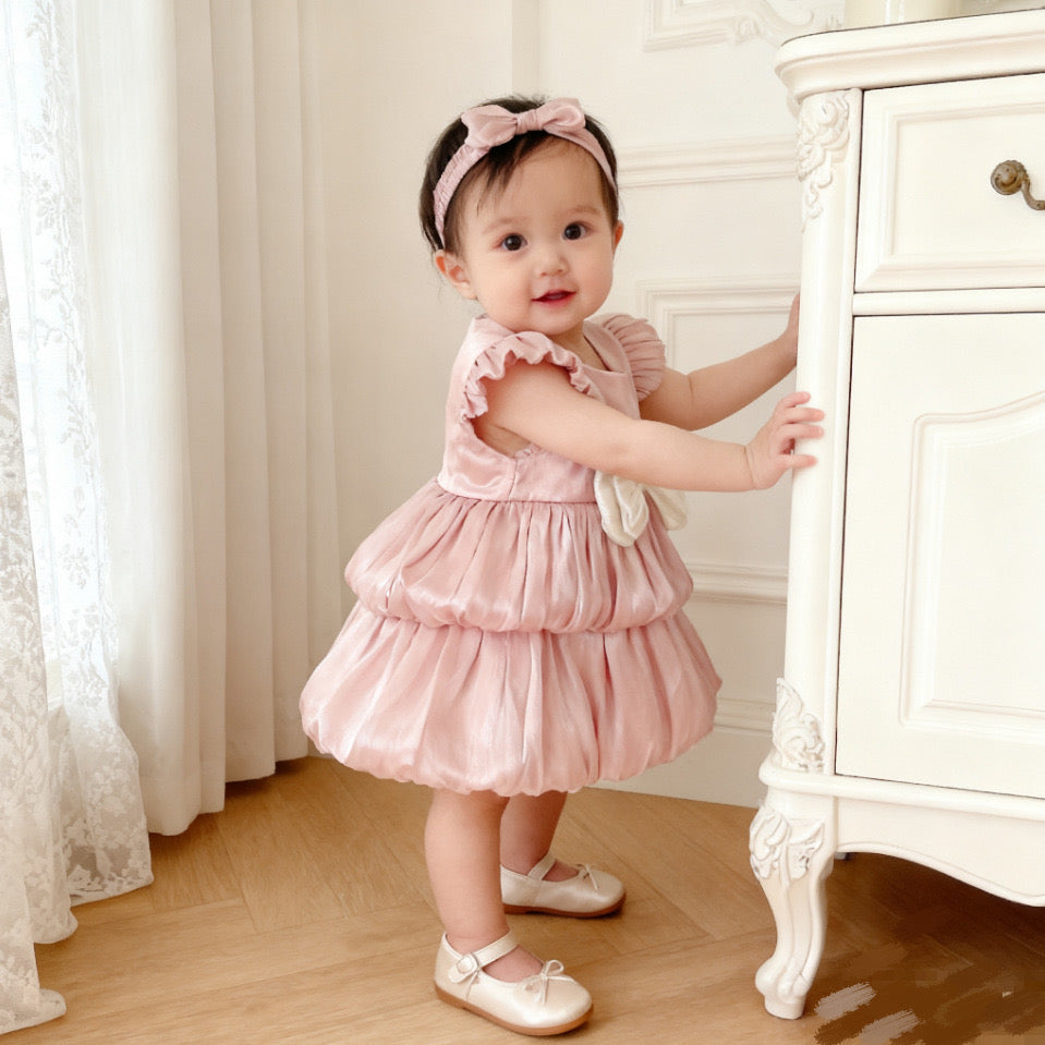 Preorder Infant Girls Micaela Romper with Newborn Size