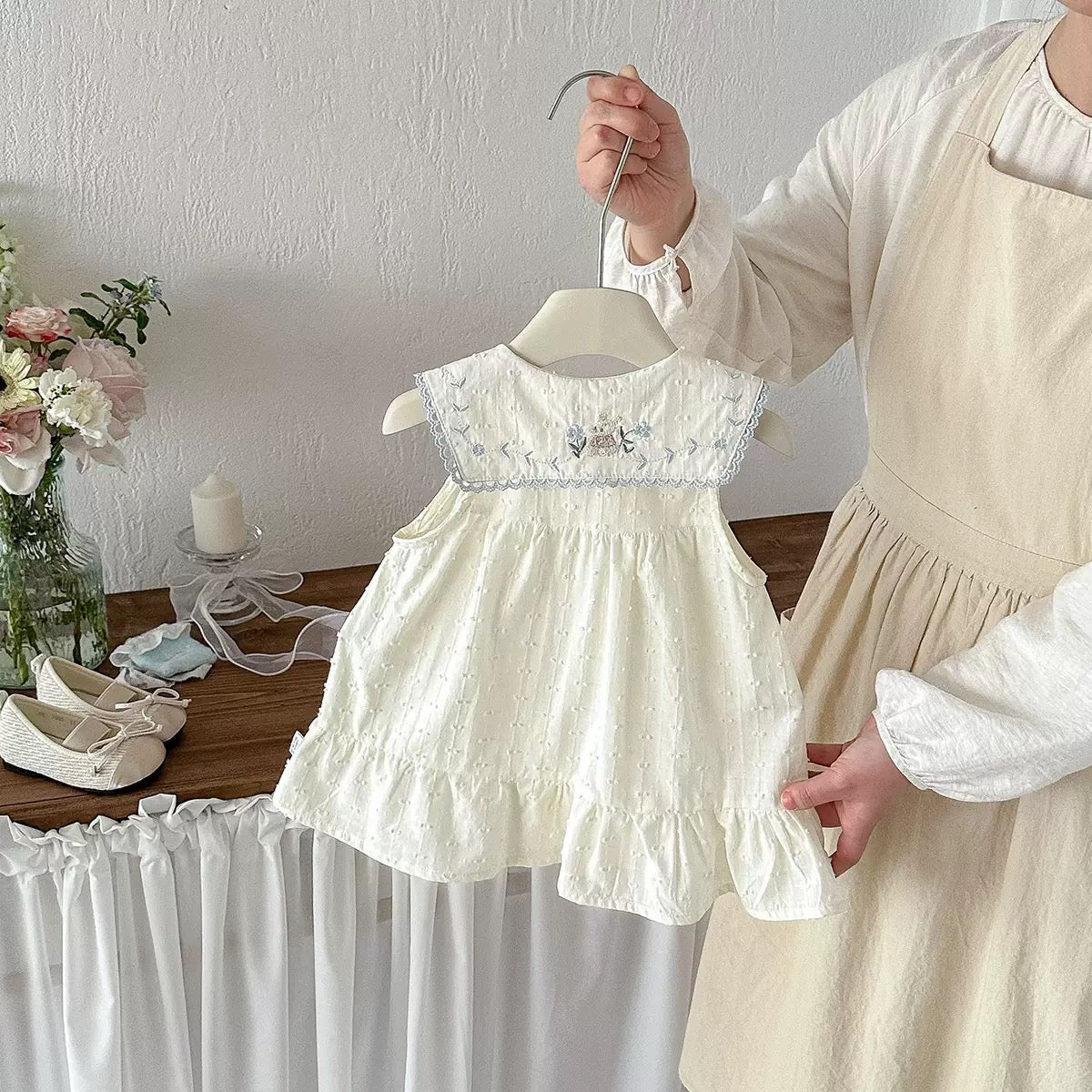 On Hand Enya Swiss dot dress in 6-12 months