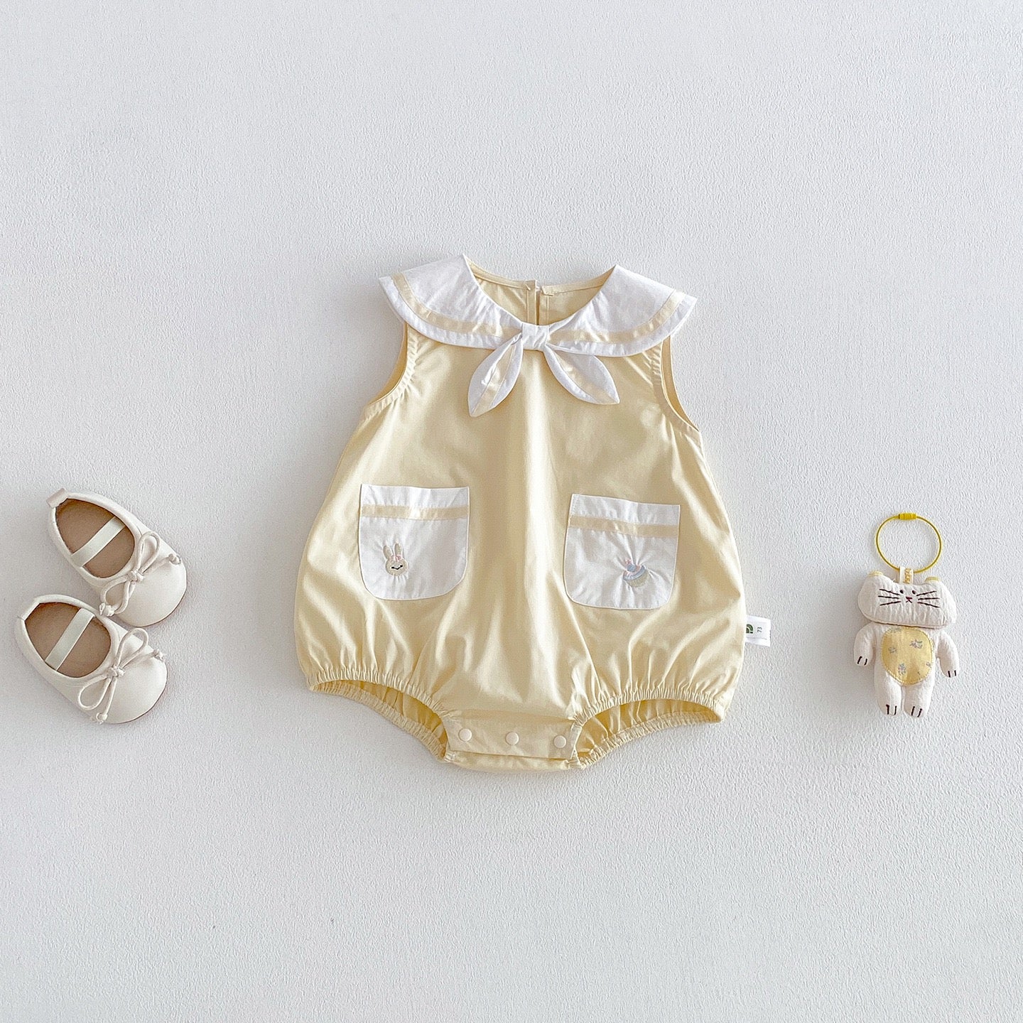 Preorder Infant Girls Jora Sailor Collar Romper