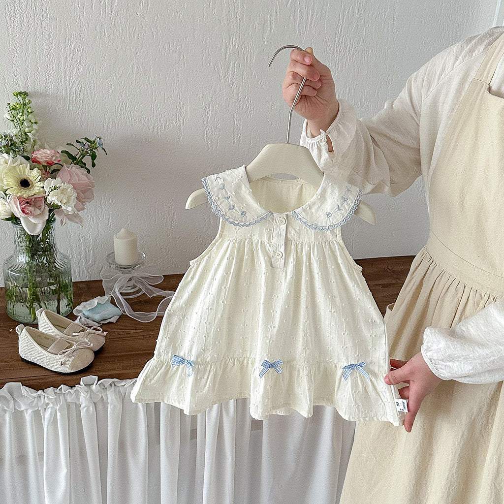 On Hand Enya Swiss dot dress in 6-12 months