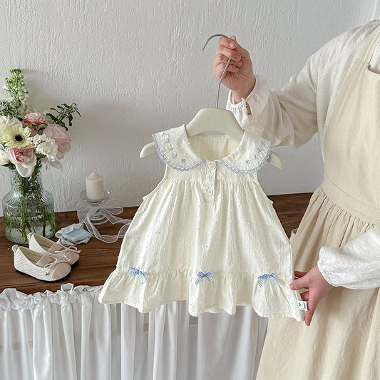 On Hand Enya Swiss dot dress in 6-12 months